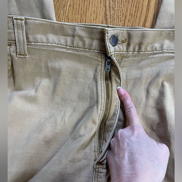 Carhartt Men’s Khaki Relaxed Fit Utility Work Pants Size 42x34 - Picture 7 of 11